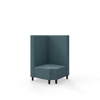 Snake hjørnemodul 90 grader R 12 med træben, mellemhøj ryg sh 37,5