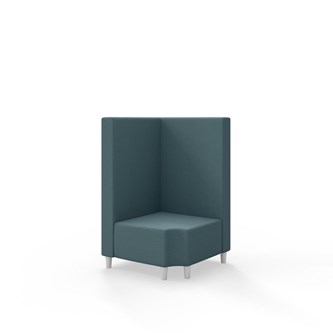 Snake hjørnemodul 90 grader R 12 med træben, mellemhøj ryg sh 37,5