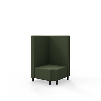 Snake hjørnemodul 90 grader R 12 med træben, mellemhøj ryg sh 37,5