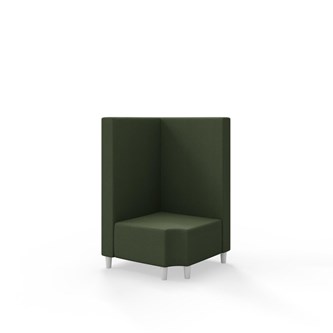 Snake hjørnemodul 90 grader R 12 med træben, mellemhøj ryg sh 37,5