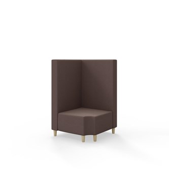 Snake hjørnemodul 90 grader R 12 med træben, mellemhøj ryg sh 37,5