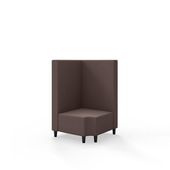 Snake hjørnemodul 90 grader R 12 med træben, mellemhøj ryg sh 37,5