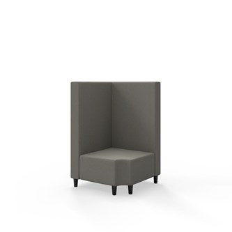 Snake hjørnemodul 90 grader R 12 med træben, mellemhøj ryg sh 37,5