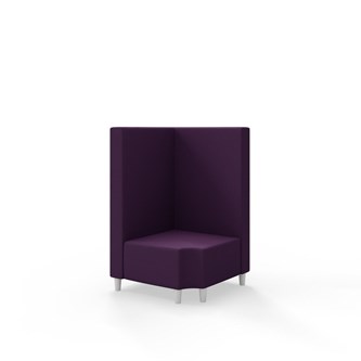 Snake hjørnemodul 90 grader R 12 med træben, mellemhøj ryg sh 37,5