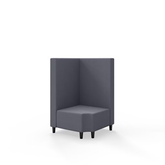 Snake hjørnemodul 90 grader R 12 med træben, mellemhøj ryg sh 37,5