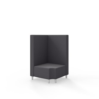 Snake hjørnemodul 90 grader R 12 med træben, mellemhøj ryg sh 37,5