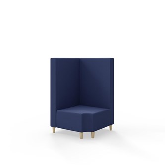 Snake hjørnemodul 90 grader R 12 med træben, mellemhøj ryg sh 37,5