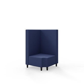 Snake hjørnemodul 90 grader R 12 med træben, mellemhøj ryg sh 37,5