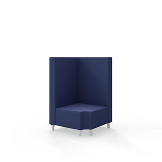 Snake hjørnemodul 90 grader R 12 med træben, mellemhøj ryg sh 37,5