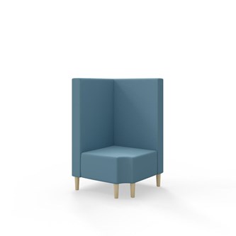 Snake hjørnemodul 90 grader R 12 med træben, mellemhøj ryg sh 43