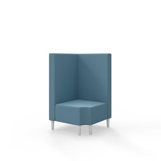 Snake hjørnemodul 90 grader R 12 med træben, mellemhøj ryg sh 43