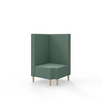 Snake hjørnemodul 90 grader R 12 med træben, mellemhøj ryg sh 43