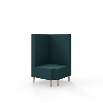 Snake hjørnemodul 90 grader R 12 med træben, mellemhøj ryg sh 43