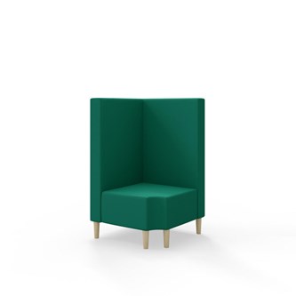 Snake hjørnemodul 90 grader R 12 med træben, mellemhøj ryg sh 43