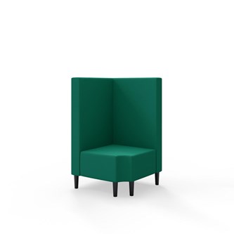 Snake hjørnemodul 90 grader R 12 med træben, mellemhøj ryg sh 43