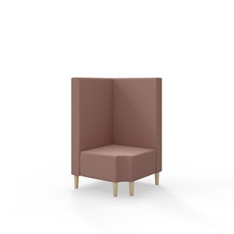 Snake hjørnemodul 90 grader R 12 med træben, mellemhøj ryg sh 43