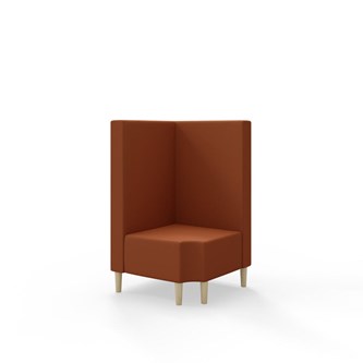 Snake hjørnemodul 90 grader R 12 med træben, mellemhøj ryg sh 43