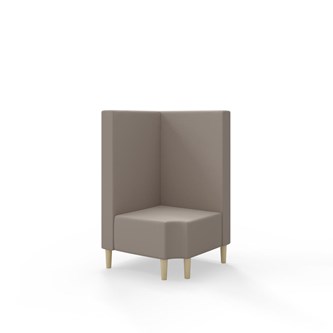 Snake hjørnemodul 90 grader R 12 med træben, mellemhøj ryg sh 43