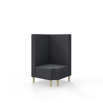 Snake hjørnemodul 90 grader R 12 med træben, mellemhøj ryg sh 43