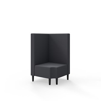 Snake hjørnemodul 90 grader R 12 med træben, mellemhøj ryg sh 43