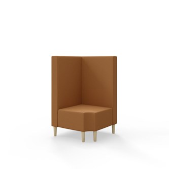 Snake hjørnemodul 90 grader R 12 med træben, mellemhøj ryg sh 43