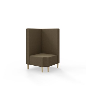 Snake hjørnemodul 90 grader R 12 med træben, mellemhøj ryg sh 43