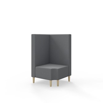 Snake hjørnemodul 90 grader R 12 med træben, mellemhøj ryg sh 43