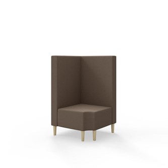 Snake hjørnemodul 90 grader R 12 med træben, mellemhøj ryg sh 43