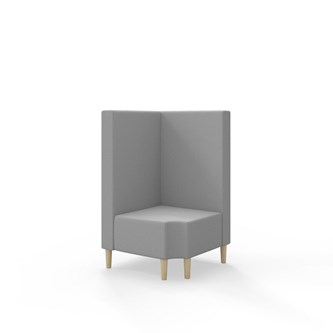 Snake hjørnemodul 90 grader R 12 med træben, mellemhøj ryg sh 43