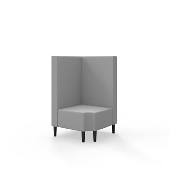 Snake hjørnemodul 90 grader R 12 med træben, mellemhøj ryg sh 43