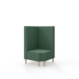 Snake hjørnemodul 90 grader R 12 med træben, mellemhøj ryg sh 43