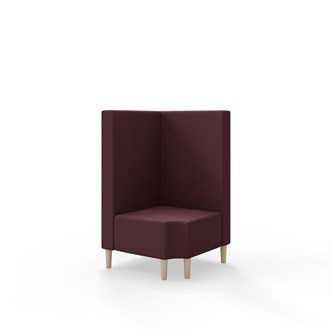 Snake hjørnemodul 90 grader R 12 med træben, mellemhøj ryg sh 43