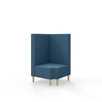 Snake hjørnemodul 90 grader R 12 med træben, mellemhøj ryg sh 43