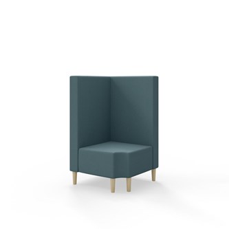 Snake hjørnemodul 90 grader R 12 med træben, mellemhøj ryg sh 43