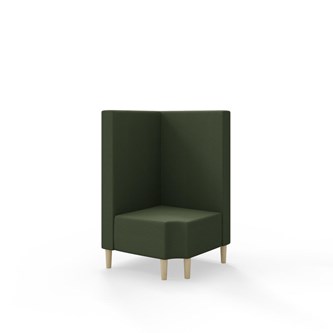 Snake hjørnemodul 90 grader R 12 med træben, mellemhøj ryg sh 43