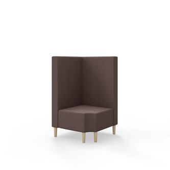 Snake hjørnemodul 90 grader R 12 med træben, mellemhøj ryg sh 43