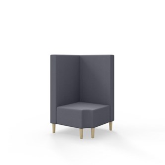 Snake hjørnemodul 90 grader R 12 med træben, mellemhøj ryg sh 43