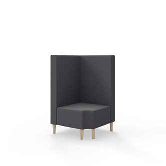 Snake hjørnemodul 90 grader R 12 med træben, mellemhøj ryg sh 43