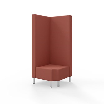 Snake hjørnemodul 90 grader R 12 med metalben, høj ryg sh 43