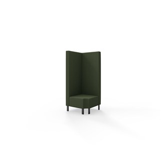 Snake hjørnemodul 90 grader R 12 med metalben, høj ryg sh 43