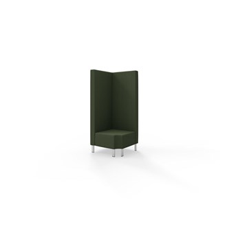 Snake hjørnemodul 90 grader R 12 med metalben, høj ryg sh 43