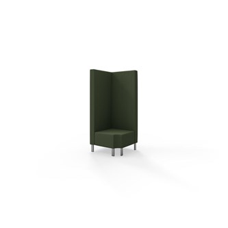 Snake hjørnemodul 90 grader R 12 med metalben, høj ryg sh 43