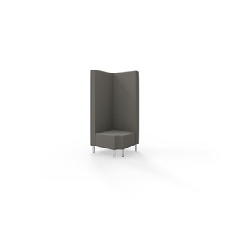 Snake hjørnemodul 90 grader R 12 med metalben, høj ryg sh 43