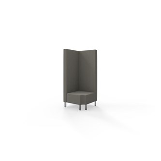 Snake hjørnemodul 90 grader R 12 med metalben, høj ryg sh 43