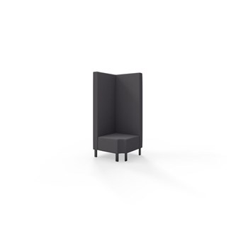Snake hjørnemodul 90 grader R 12 med metalben, høj ryg sh 43