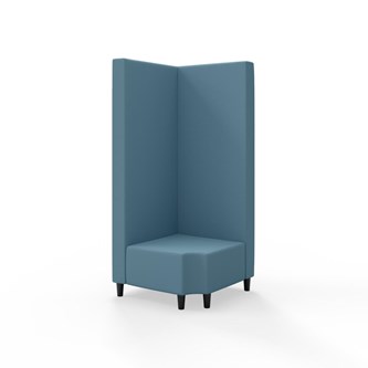 Snake hjørnemodul 90 grader R 12 med træben, høj ryg sh 37,5