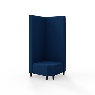 Snake hjørnemodul 90 grader R 12 med træben, høj ryg sh 37,5