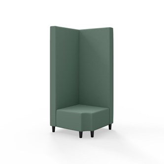 Snake hjørnemodul 90 grader R 12 med træben, høj ryg sh 37,5