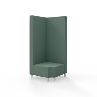 Snake hjørnemodul 90 grader R 12 med træben, høj ryg sh 37,5