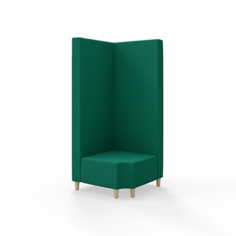 Snake hjørnemodul 90 grader R 12 med træben, høj ryg sh 37,5